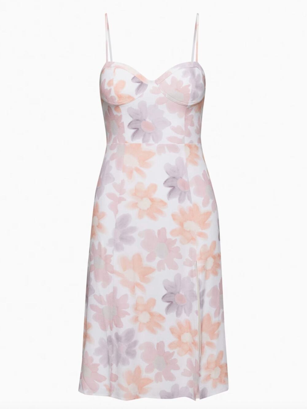 Aritzia's Sunday Best Women's Viola Bustier Midi Dress White/Poetic Pink SZ 2XS